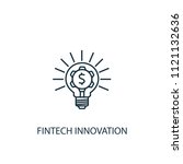 fintech innovation line icon.... | Shutterstock . vector #1121132636