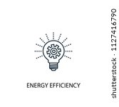 energy efficiency concept line... | Shutterstock .eps vector #1127416790