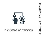 fingerprint identification icon.... | Shutterstock .eps vector #1255206283