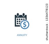 annuity concept 2 colored icon. ... | Shutterstock .eps vector #1336478123