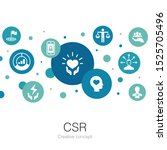 csr trendy circle template with ... | Shutterstock .eps vector #1525705496