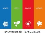 vector illustration of seasons | Shutterstock .eps vector #175225106
