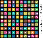 100 app icons big universal set  | Shutterstock .eps vector #243226933