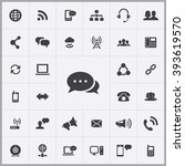 simple communication icons set. ... | Shutterstock .eps vector #393619570