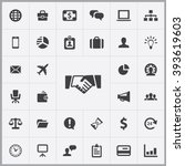 simple business icons set.... | Shutterstock .eps vector #393619603