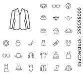 linear fashion icons set.... | Shutterstock .eps vector #398098000