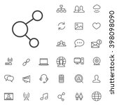 linear social media icons set.... | Shutterstock .eps vector #398098090