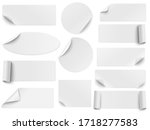 set of vector white paper... | Shutterstock .eps vector #1718277583