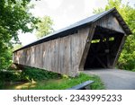 Small photo of Bridge # 17-45-01 #2 Bennett's Mill Covered Bridge, near Greenup, Kentucky, was built in 1855. It carries Brown Covered Bridge Road over Tygarts Creek.