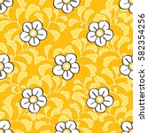 seamless japanese floral... | Shutterstock .eps vector #582354256