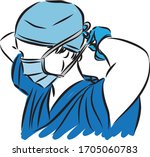 doctor medical concept tighting ... | Shutterstock .eps vector #1705060783