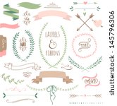 wedding graphic set  arrows ... | Shutterstock .eps vector #145796306