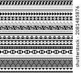 polynesian tribal geometric... | Shutterstock .eps vector #2081485876