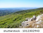 Elevated view of the mountains and countryside in the Monchique mountains, Algarve, Portugal, Europe.