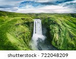 Iceland waterfall skogafoss in...
