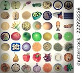 Vintage Looking Collage Of Food ...