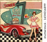 Vintage Diner Poster In...