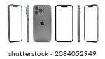 Small photo of Antalya, Turkey - November 30, 2021: Newly released iPhone 13 Pro mockup set with different angles