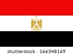 egyptian flag  the flag bears... | Shutterstock . vector #166348169