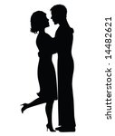 man and woman silhouette | Shutterstock .eps vector #14482621