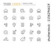 collection of smart home line... | Shutterstock .eps vector #1156296619