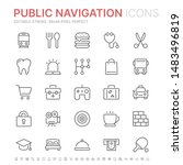 collection of public navigation ... | Shutterstock .eps vector #1483496819