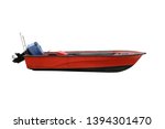 Red Wooden Fishing Boat With...