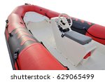 Inflatable Motor Boat Isolated...