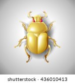 Golden Egyptian Beetle Insect...