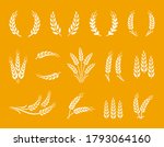 abstract wheat ear  oat grain... | Shutterstock .eps vector #1793064160