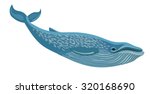 Vector Blue Whale Isolated On...