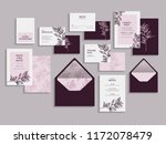 big set of wedding invitation... | Shutterstock .eps vector #1172078479