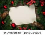 christmas flat lay background... | Shutterstock . vector #1549034006