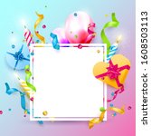 happy birthday party template... | Shutterstock .eps vector #1608503113