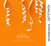 modern birthday greeting card... | Shutterstock .eps vector #187574429