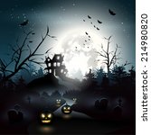 scary house in the woods  ... | Shutterstock .eps vector #214980820