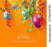 birthday greeting card with... | Shutterstock .eps vector #275654990