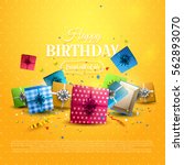 colorful gift boxes and... | Shutterstock .eps vector #562893070
