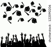  high school graduation hats... | Shutterstock . vector #122090206