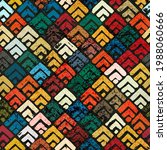 seamless geometric multicolored ... | Shutterstock .eps vector #1988060666