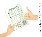 excellent exam results on paper ... | Shutterstock .eps vector #1072927670
