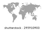 dotted world map | Shutterstock .eps vector #295910903
