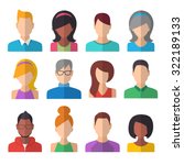 people icons set. team concept. ... | Shutterstock .eps vector #322189133