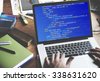 Php Programming Html Coding Cyberspace Concept - stock photo