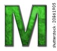 Christmas Green Snowflake Capital Letter M Stock Photo 18910456 ...