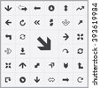 Set Arrow Icons, Flat Ui Design Trend, Vector Illustration Of Web ...